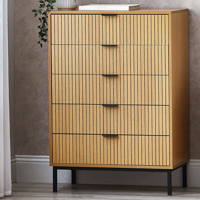 Basanti 72cm W 5 - Drawer Chest of Drawers