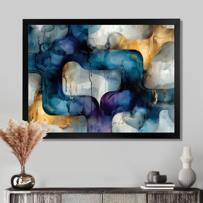 Art mural Marchan Aquaprismatic Maze Of Liquid Reflections II - Abstract Modern Shapes