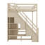Full Size Loft Bed With Storage Staircase, Integrated Vanity With Mirror & Drawer, Closet & Cabinets, Along With USB Charging And Illumination-445006190