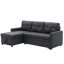 209Cm Linen Square Arms Sofa Bed-862028756