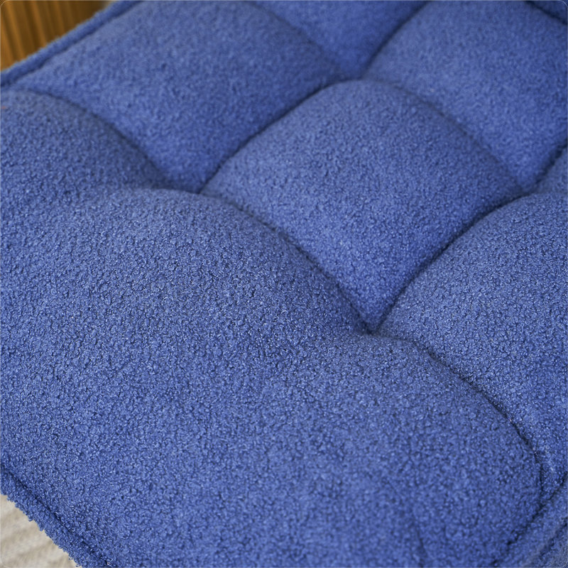 Fauteuil inclinable rembourré Lovetts, Bleu 100% coton