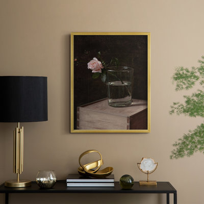 Reproduction florale vintage avec encadrement CCL XXIX - bois massif