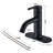 Streamlined Single Hole Bathroom Faucet, Single Handle Vanity Sink Faucet with Curved Spout-70630155
