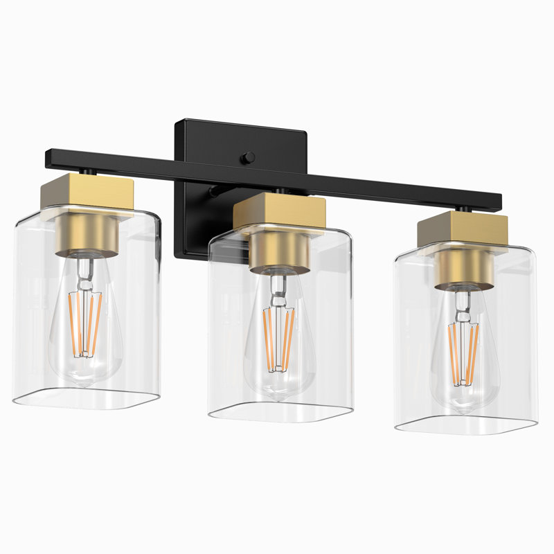 Hartshorn Vanity Light, 3 Lights, Black & Copper