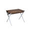 Bureau d'écriture en chêne patiné avec structure en tube de métal - Supports de stabilité durables Espace de travail fonctionnel