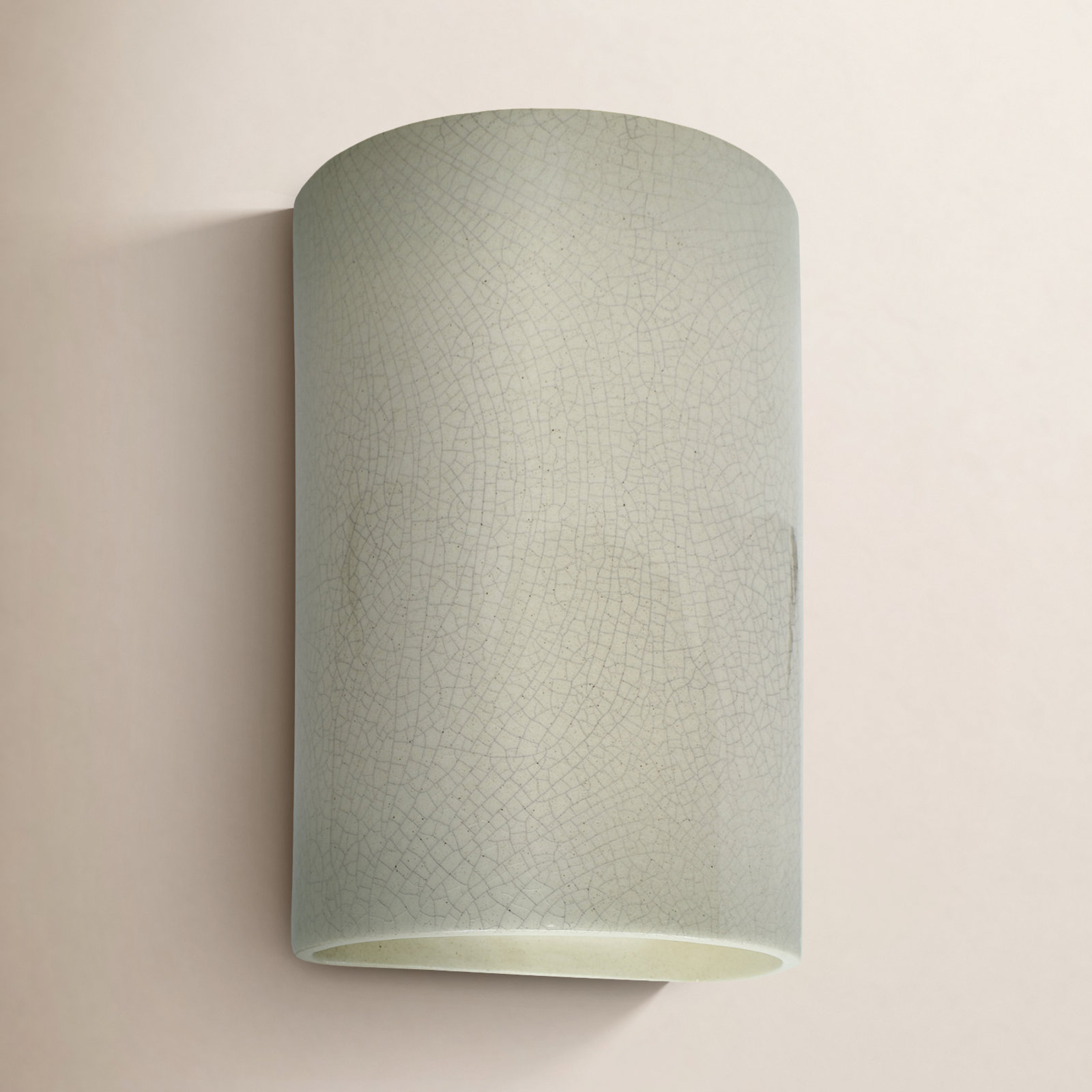 Nomad Ceramic Outdoor Sconce, Celadon Green Crackle