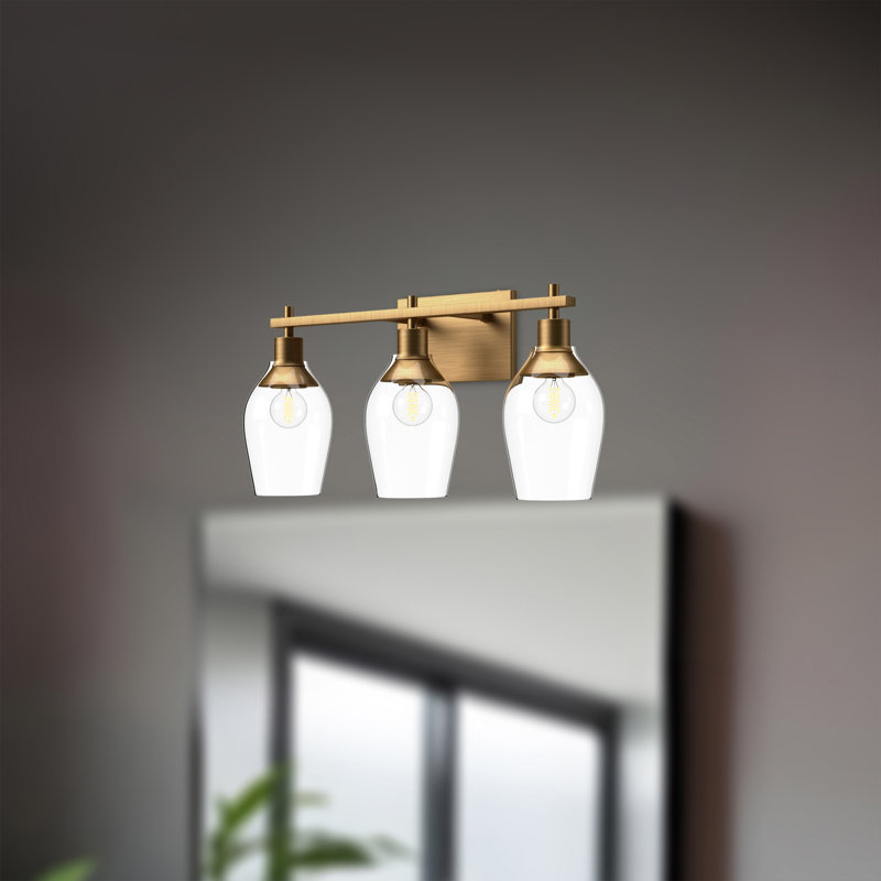 Kingsley 3 - Light Vanity Light, Aged Gold