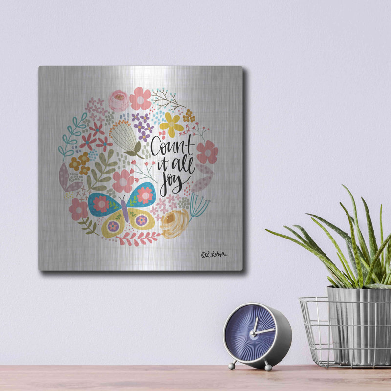 «Count It All Joy» par Lisa Larson, H 12 po x l 12 po