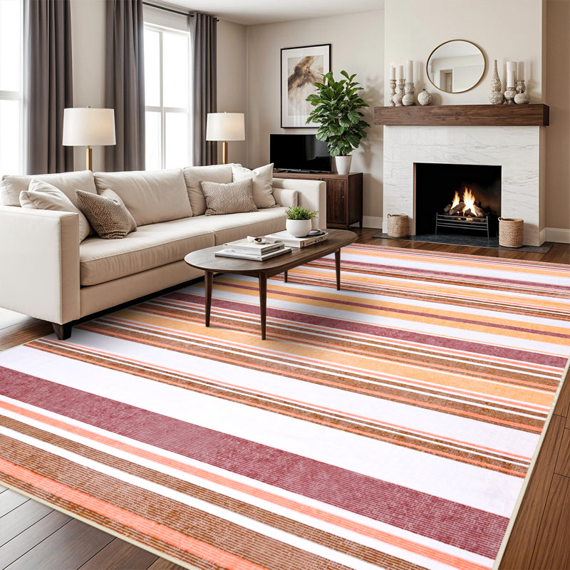 Grands tapis de ferme abstraits pour la chambre à coucher sous la table de salle à manger, Rectangle de 5 pi x 8 pi