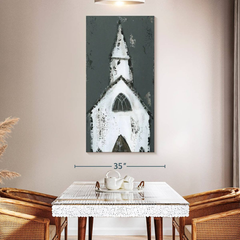 Grande chapelle blanche, H 54 po x l 27 po