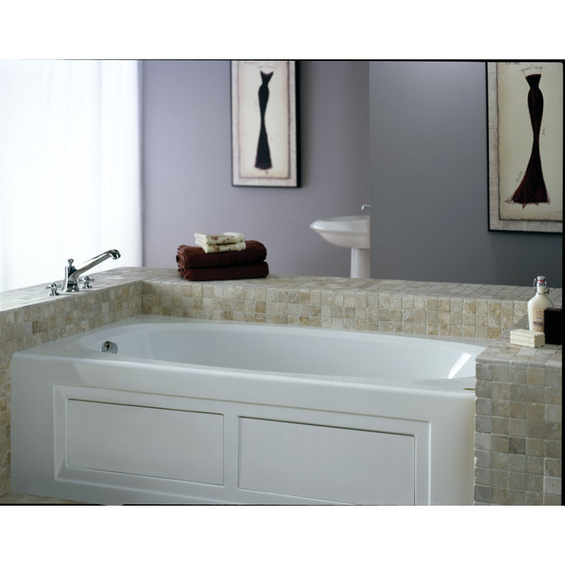 Amiga® 72" x 36" Whirlpool Bathtub, White, Left, Yes
