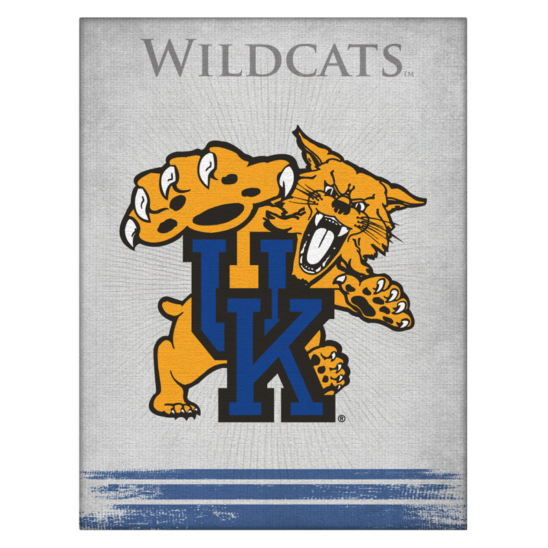 NCAA - Impression sur toile tendue, H 15 po x l 20 po x P 1 po, Wildcats de Kentucky