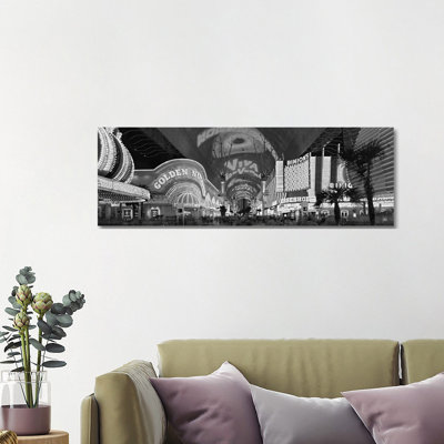 Fremont Street Experience, Las Vegas, Nevada, USA - Wrapped Canvas Panoramic Print
