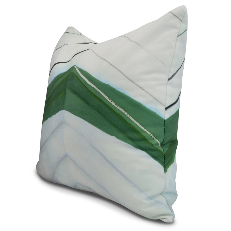 Nantucket Outdoor Reversible Throw Pillow, Green, 18" x 18"