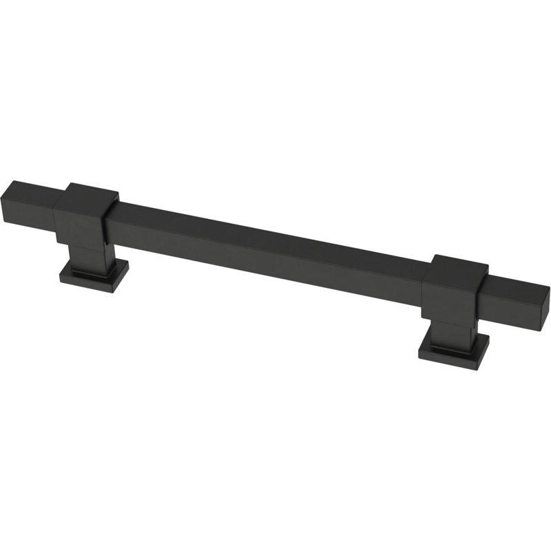 Franklin Brass Square Bar Adjusta-Pull Adjustable 1-3/8 to 5-6/15 in. (35-160 mm) Cabinet Drawer Pull, 6.31", Matte Black