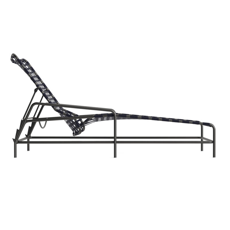 Kantan Outdoor Chaise Lounge, Marine/Textured Pewter