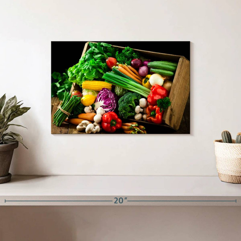 Yarlin Crate Of Vegetables, 8" H x 12" W