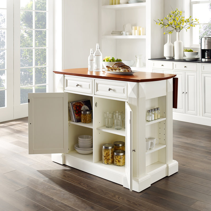 Diamondback Kitchen Island, White