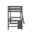 Lit mezzanine double avec bureau, tiroirs et tablettes-1763029085