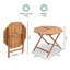 Cannes Octagonal Acacia Solid Wood Outdoor with Umbrella Hole Dining Table - 90 cm W 90 cm D