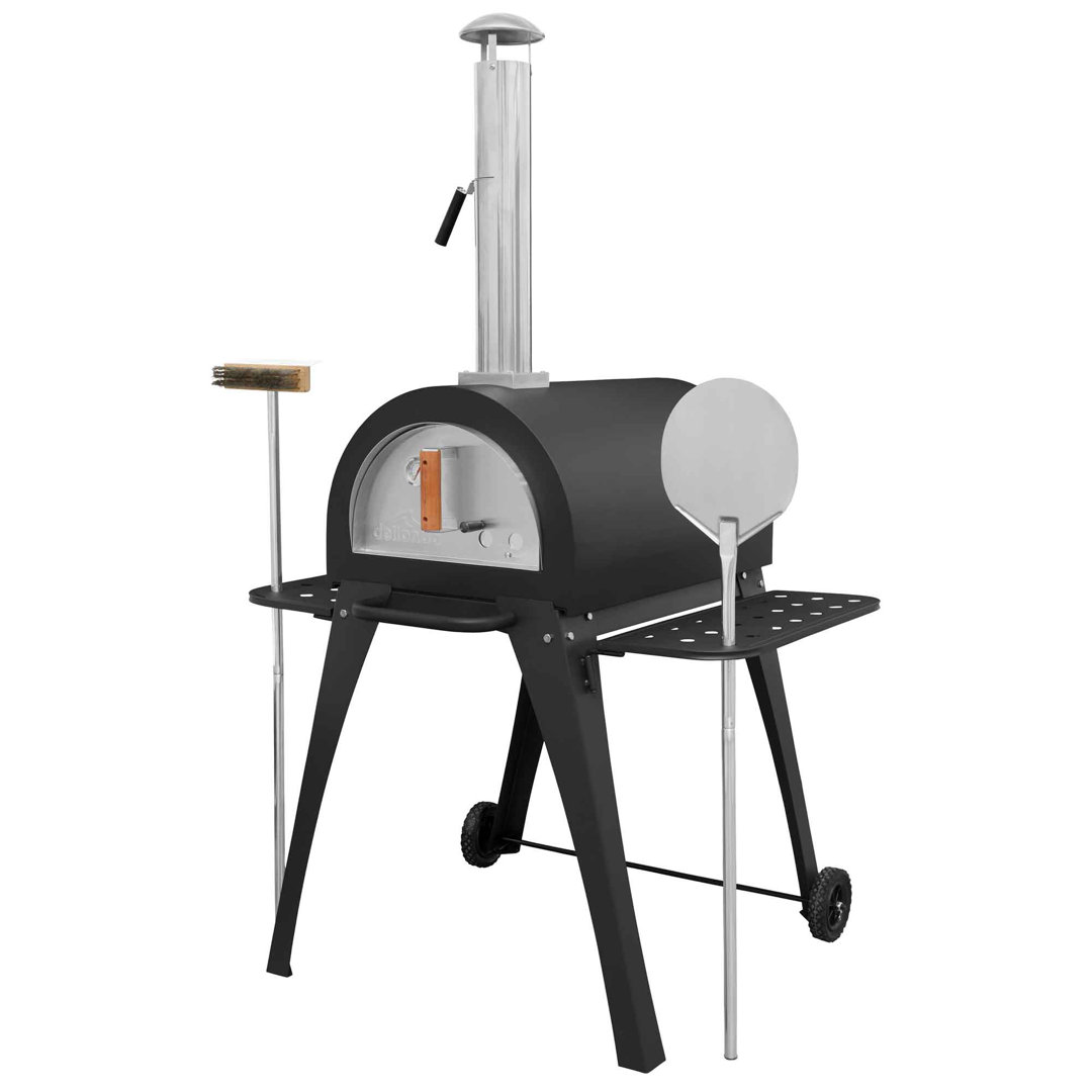 Dakota Fields Artimas Stainless Steel Free Standing Wood Burning Pizza Oven