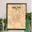Milan City Map - No Frame Print-921150176