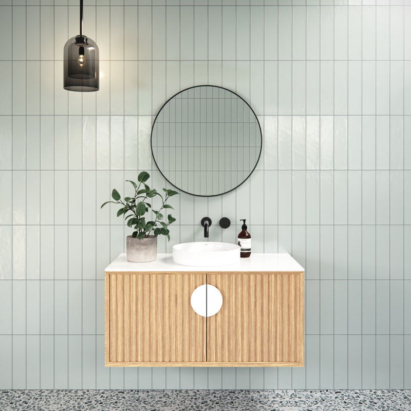 Modern & Contemporary Bathroom/Vanity Mirror, Black, 24" x 24"