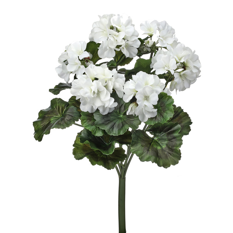 Buisson géranium 17 po UV Natural Touch, Blanc