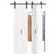 CHIC Mode Doors Porte de grange double pliante 6 panneaux à noyau creux 84 po x 84 po avec quincaillerie-116615763-107510954