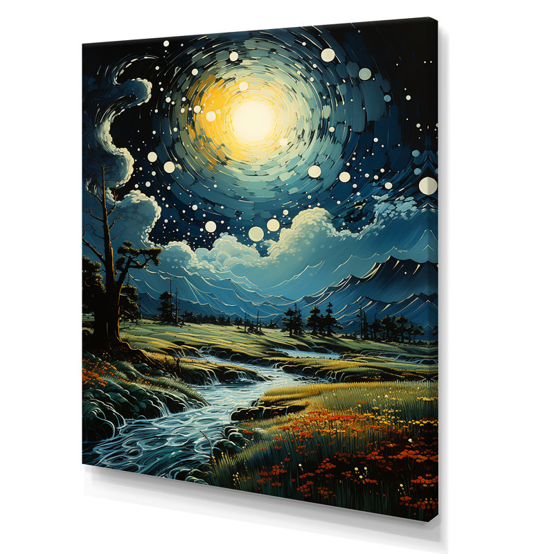 Letta Rager Storms Pointillism II, reproduction d'art sur toile, H 20 po x l 12 po x P 1 po, Toile tendue