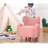 Stylish Kid's Wing Chair, Pink Faux Fur, 21.7 x 24.0 x 21.7 inches | 100% Faux Fur Upholstery, Beech Wood Legs, 2.8-inch Seat Height | Perfect for Children's Rooms, Playrooms & Cozy Reading Nooks-881065438