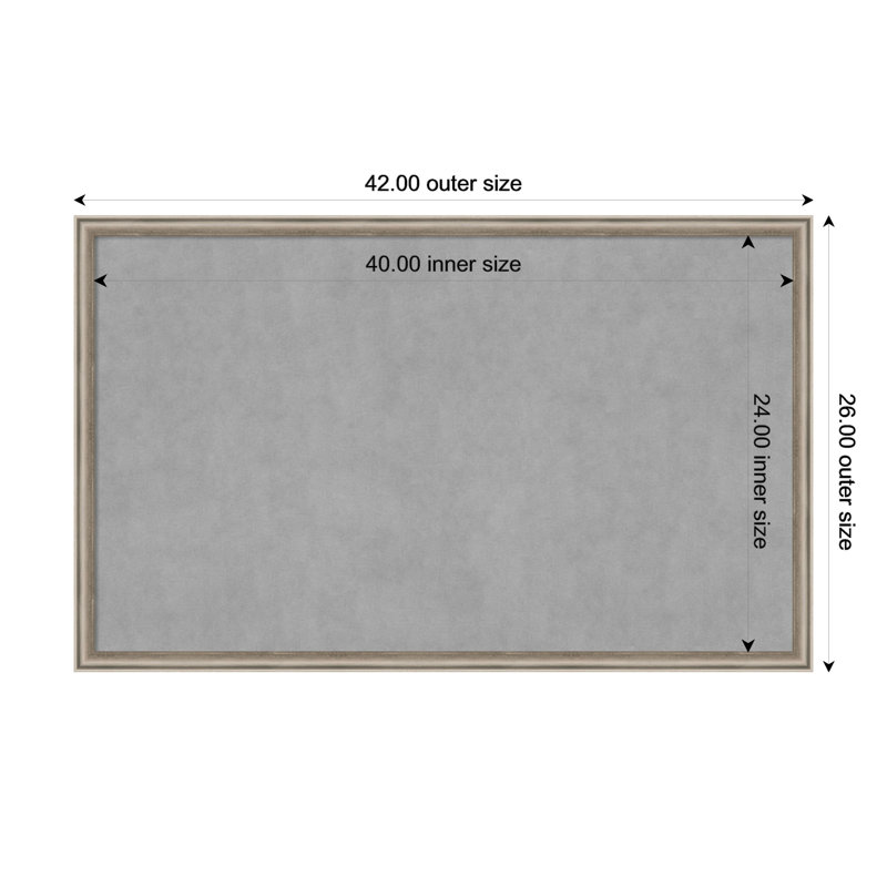Tableau magnétique Eiten Salon Scoop Pewter, H 26 po x l 42 po