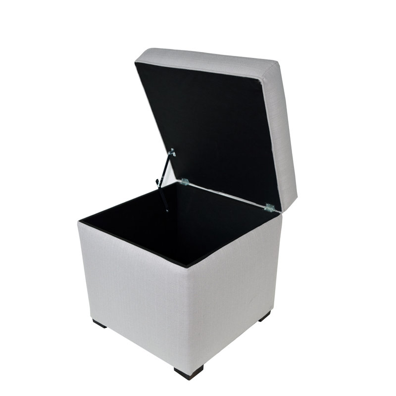 Woodside Upholstered Ottoman, Silver Gray