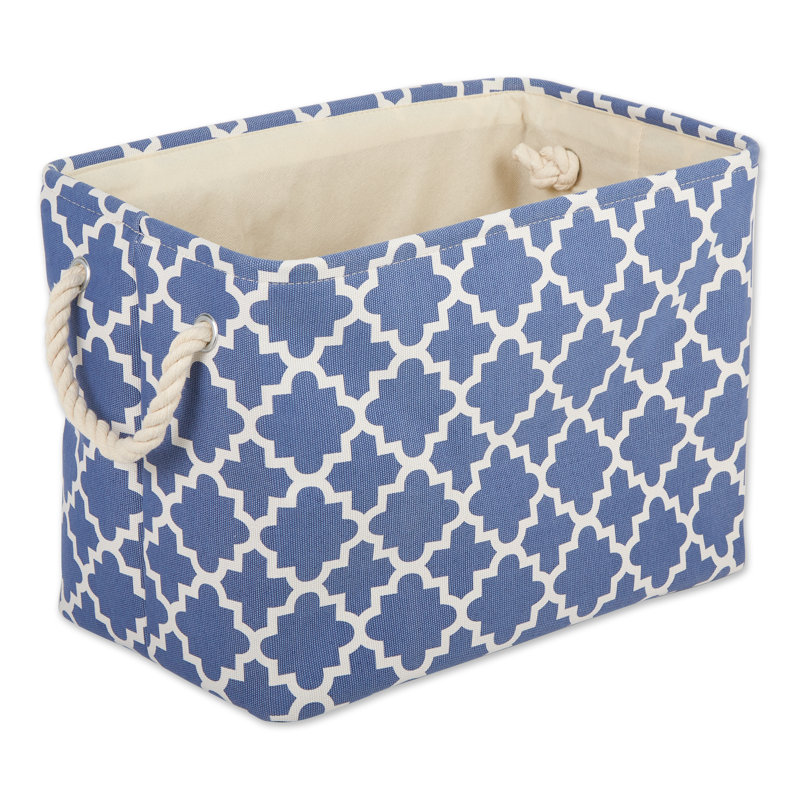 Red Barrel Studio® Fabric Bin, 9" H x 8" W x 14" D, French Blue
