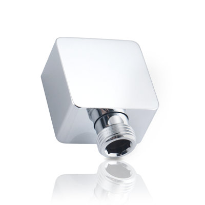 Universal Wall Supply Elbow For Handshower, Brass Square Wall Mount Shower Hose Connectorm 1/2" For Handheld