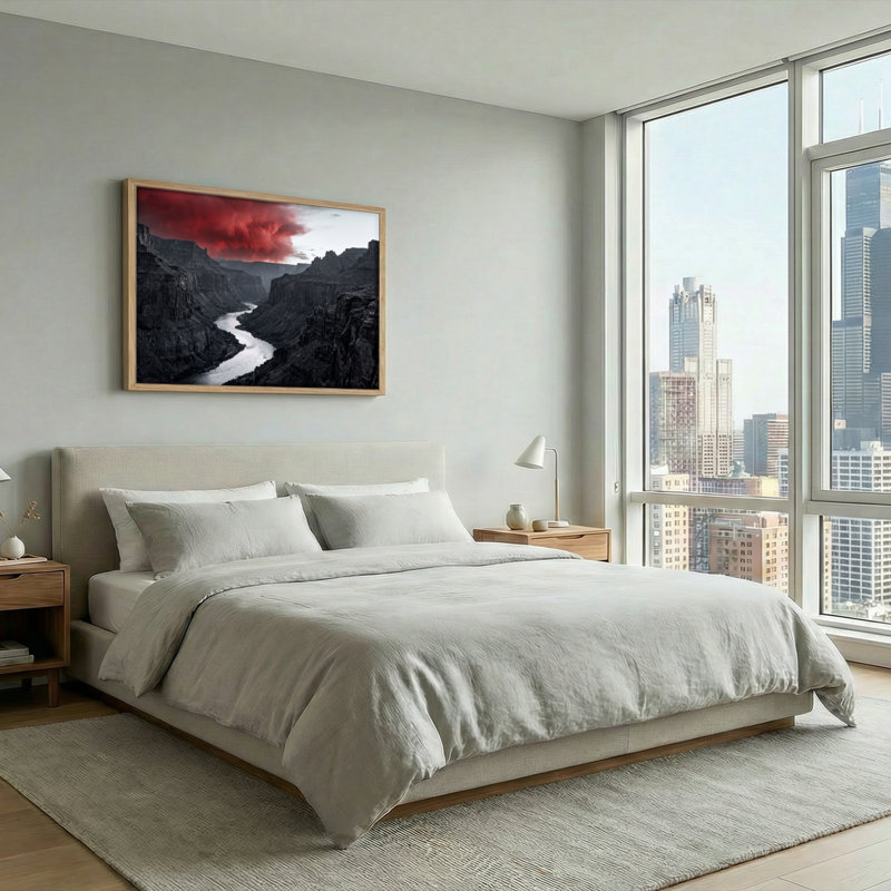 Ensemble d'une toile murale représentant un canyon spectaculaire, H 18 po x l 24 po, Naturel