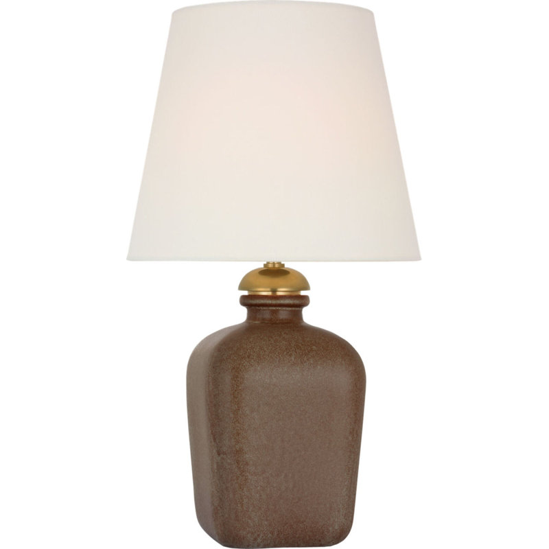 Josy 17" Cordless Table Lamp with Linen Shade, Positano Sand