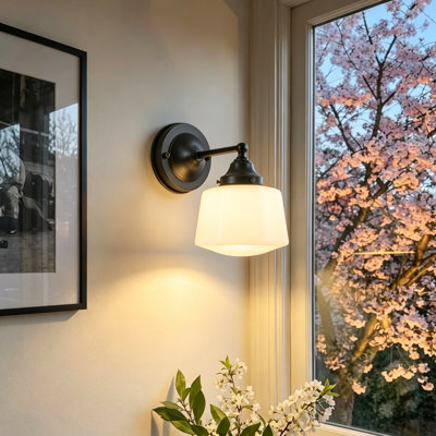 Applique murale en verre 1 lumière