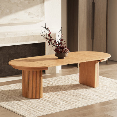 Bachman 46"-65"-85“-105" Extendable Dining Table , expandable Oval dining table