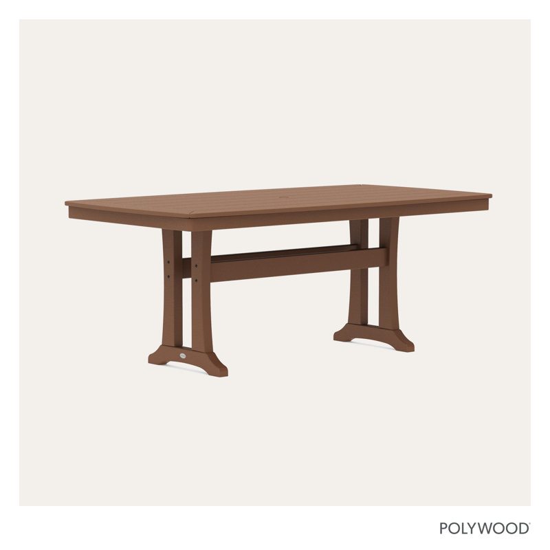 Nautical Trestle 38" x 73" Dining Table, Teak