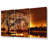 The Golden River Tree - 3 Piece Wrapped Canvas Print-223212712