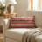 Berry Crush Striped Linen Reversible Throw Pillow-89559256