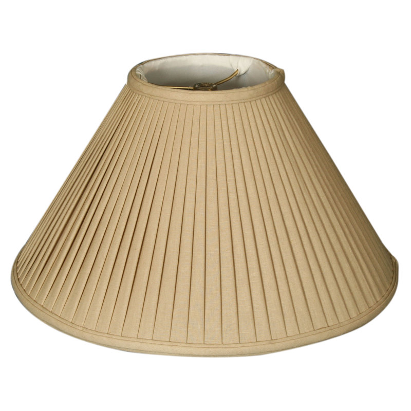 Abat-jour Linen Empire (Araignée) en taupe, H 11,5 po x l 18 po x P 18 po
