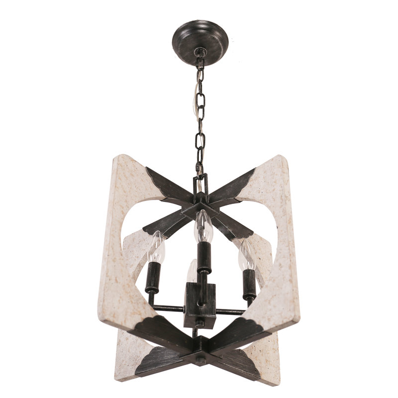 Lustre Dopp Art, H 15 po x l 16,1 po x P 5,1 po, Beige / brun