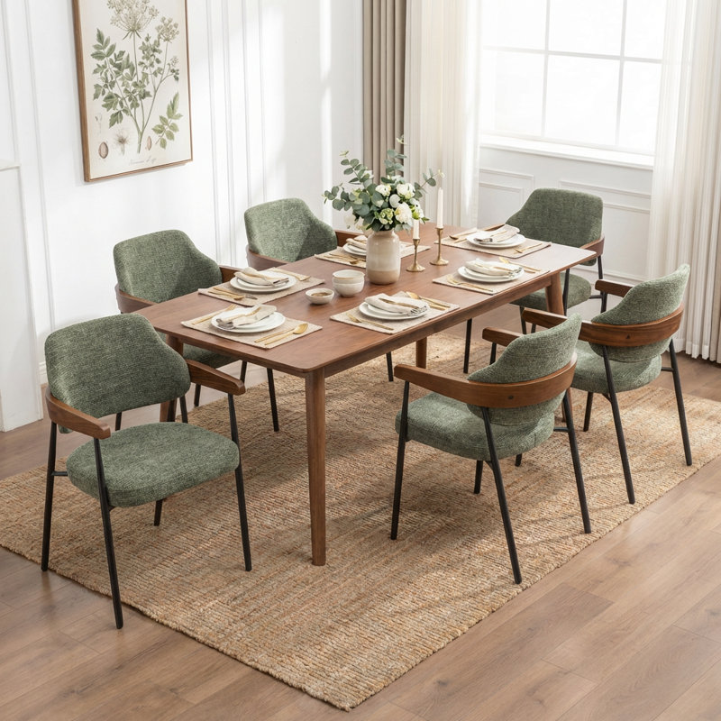 Devane Upholstered Dining Chair, Green