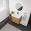Meuble-lavabo mural 36 po avec lavabo en céramique blanche et tablettes de rangement et 1 porte à fermeture en douceur