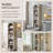 Ahart 76" Tall Arched Bathroom Storage Cabinet,5-Tier Narrow Arched Bathroom Cabinet with Adjustable Shelves,Featuring Storage & Open Shelves-414023382-418524314