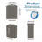 5X3 FT Metal Outdoor Storage Shed, Tool Shed with Peaked Roof Waterproof, Lockable Door Compact Metal Tool Shed for Garden, Backyard, Patio, Sundries and Bike Storage, Gray