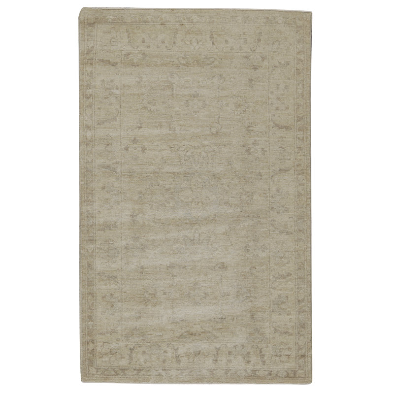 Tapis ivoire noué à la main de haute qualité