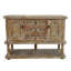Grande console en bois sculpté Whitewash